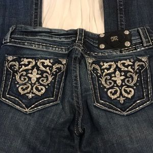 Miss Me Boot cut Jeans sequin pockets